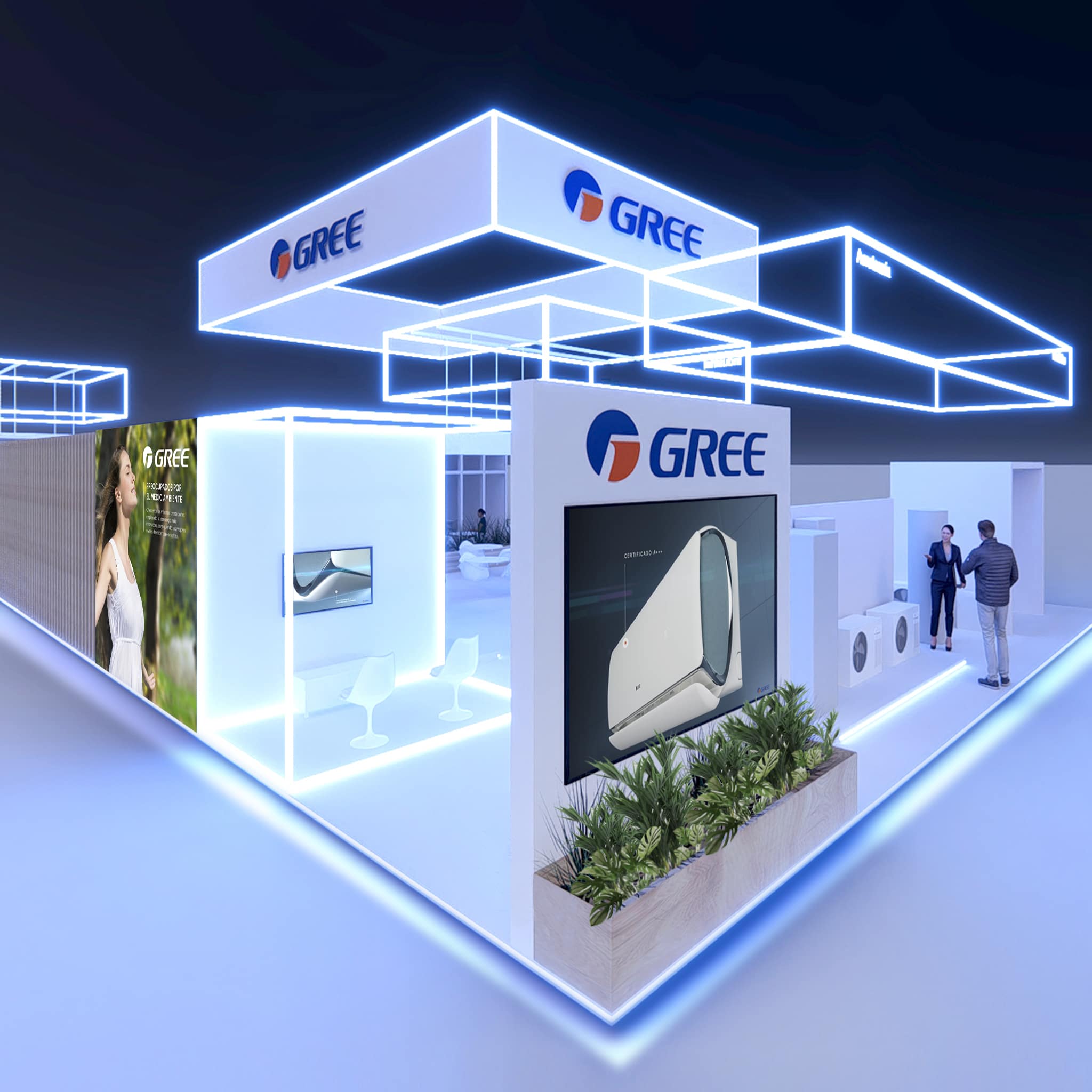 iluminación stand de feria